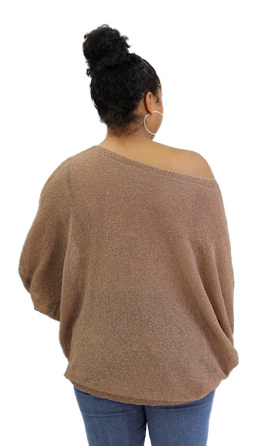SOLID BATWING SLEEVE TOP